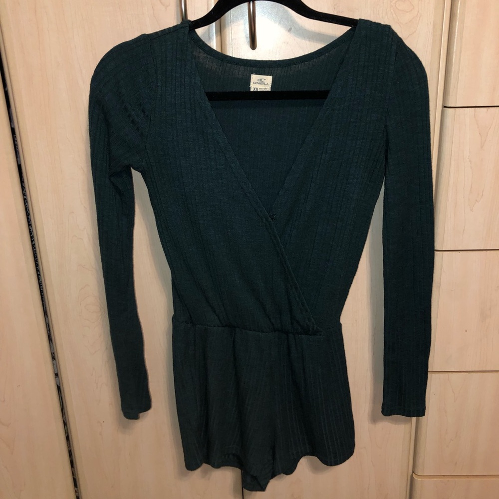 O’Neill Clasp-Front Long Sleeve Romper